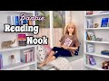 DIY Barbie Doll Room - Reading Nook! Window Seat| Mini Books| Fairy Lights| Doll Library