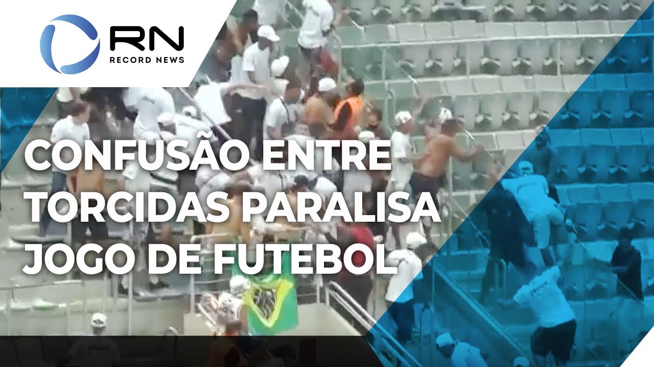 Confusão entre torcedores de Athletico e Atlético-MG paralisa jogo