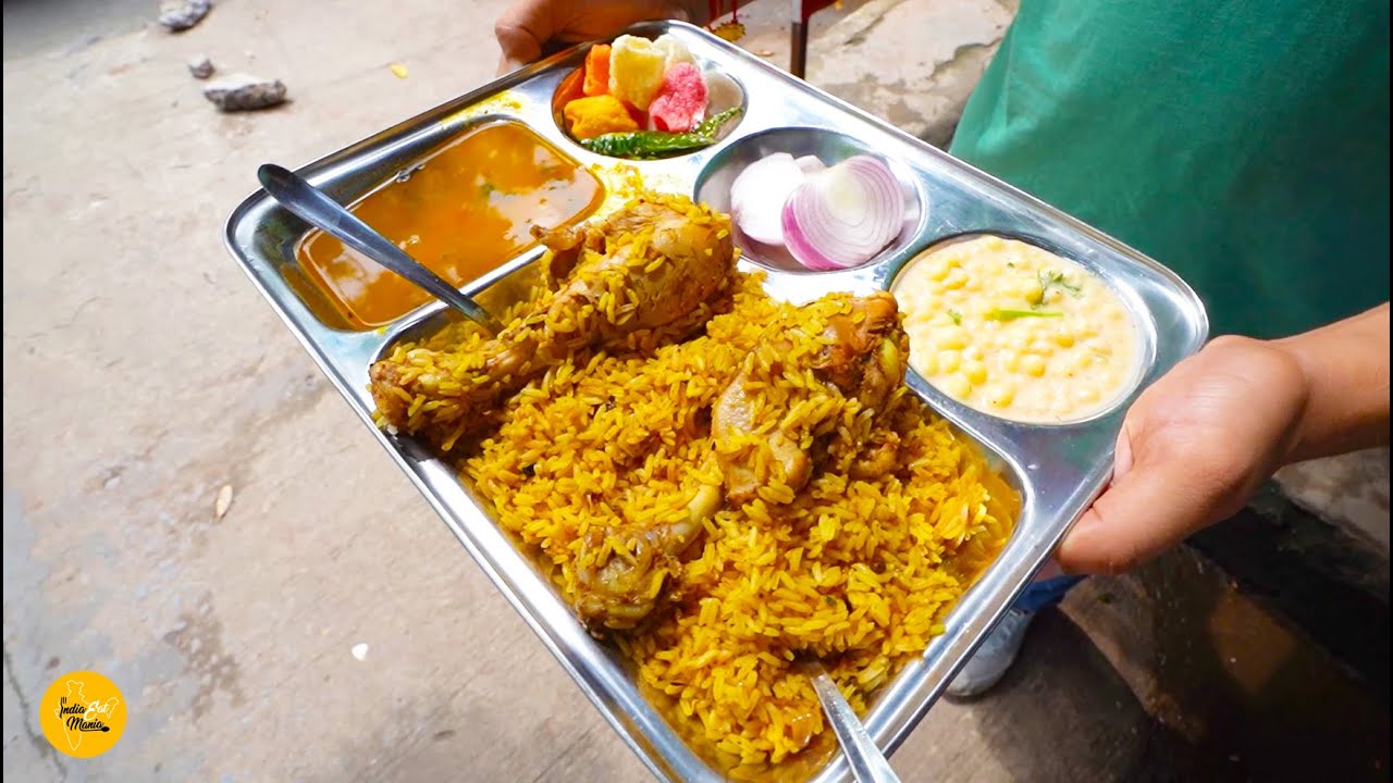 ⁣Anna Ji Unlimited Chicken Biryani In Raipur Rs. 100/- Only l Chhattisgarh Street Food