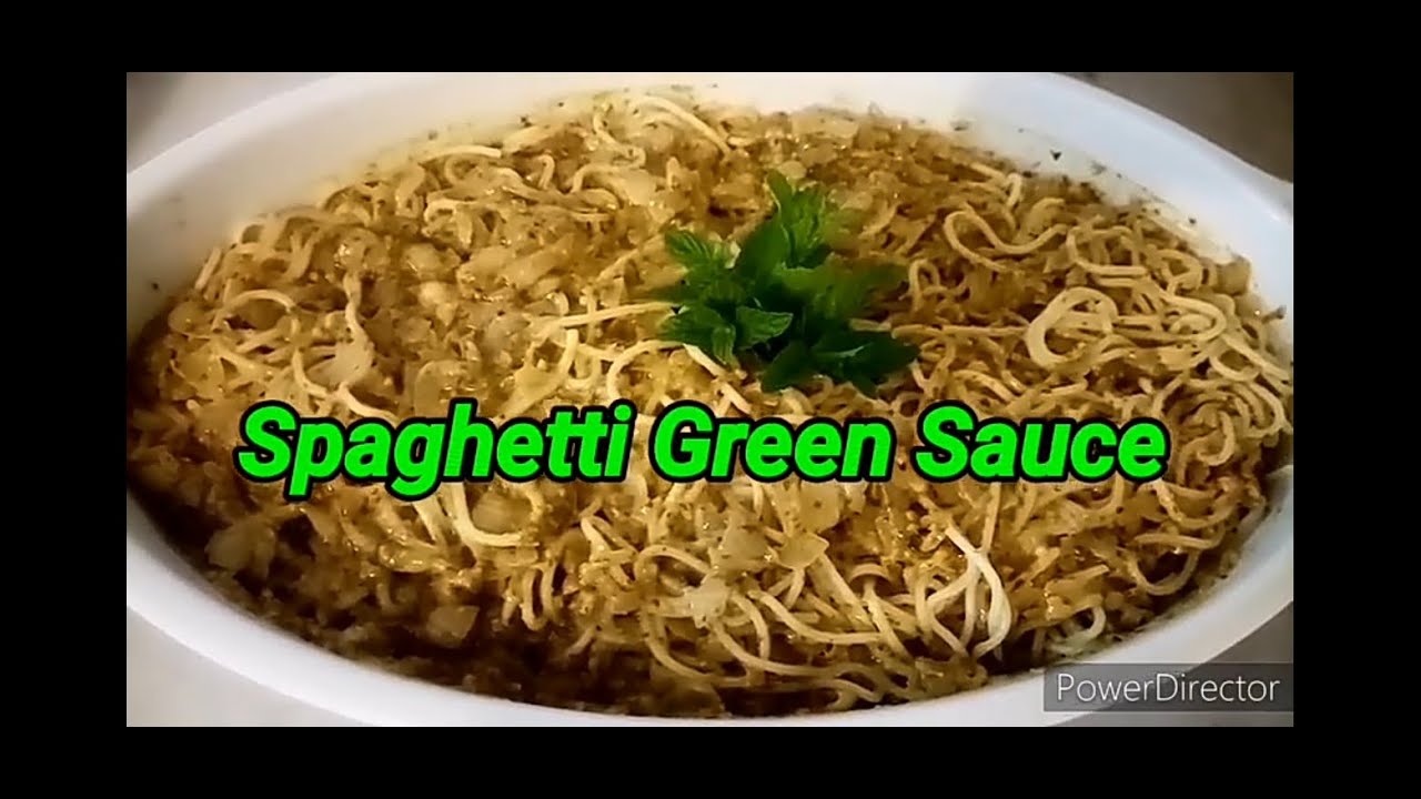 Spaghetti Green Sauce 2020 YouTube