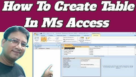 🔥How To Create Table In Ms Access | Ms Access Me Table Kaise Banaye 🤔