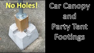 Car Canopy and Party Tent Anchors on Hard Surface - No Holes!
