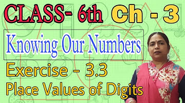Class - 6th (Prachi) || Chapter - 3 Knowing Our Numbers || Exercise - 3.3 Place Values of Digits