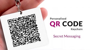 Personalized Keychain with Love QR Code Valentine Special