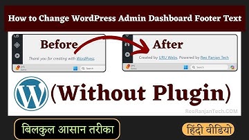 How to Change WordPress Admin Dashboard Footer Text (without Plugin) Admin Area in WP