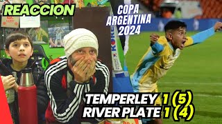 TEMPERLEY 1 ( 5 ) RIVER PLATE  1 ( 4 ) - Reacciones de Hinchas de River - COPA ARGENTINA 2024