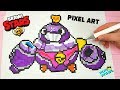 BRAWL STARS -ТИК из БРАВЛ СТАРС  РИСУНКИ ПО КЛЕТОЧКАМ - PIXEL ART