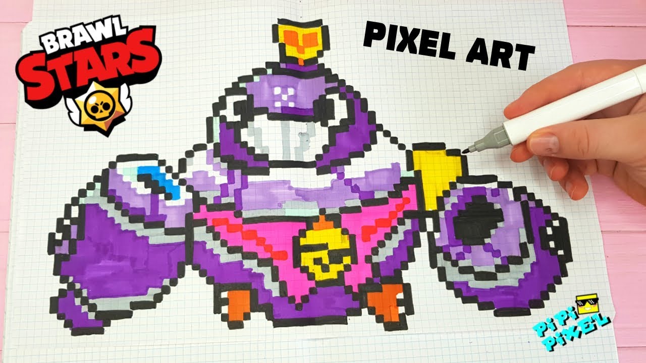 Brawl Stars Tik Iz Bravl Stars Risunki Po Kletochkam Pixel Art Youtube - pixel art brawl stars tick