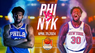 New York Knicks vs Philadelphia 76ers Game 3 1st and 2nd QRT Highlights Apr 25  2024 NBA Playoffs