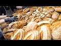 Street Food in Korea! Super Healthy Rye bread with Levain Making process-Korea street food/서울빵맛집