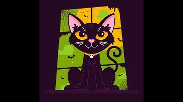 Adobe Illustrator Tutorial: Create a Vector Halloween cat from Sketch (HD)
