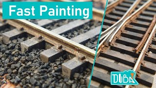 138  How to easily and quickly hand paint track for your model train layout