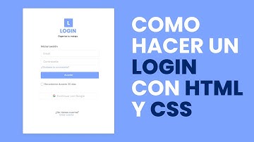 Como Hacer un Login con HTML y CSS desde cero