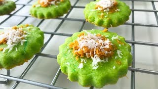 Onde Onde Cookies | Biskut Raya Ondeh Ondeh ( Pandan, Coconut & Gula Melaka)