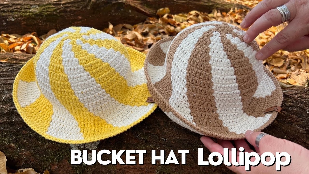 BUCKET HAT LOLLIPOP - Chapéu de Crochê - Lindo, colorido e estiloso, faça o seu no tamanho desejado!
