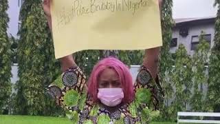 DJ Cuppy Protesting in Her Backyard (#EndSARS)