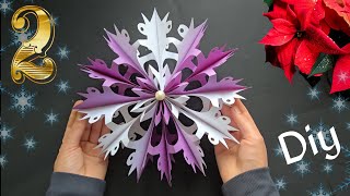 2 Diy Paper Snowflakes Make Easy Snowflake Designs At Home