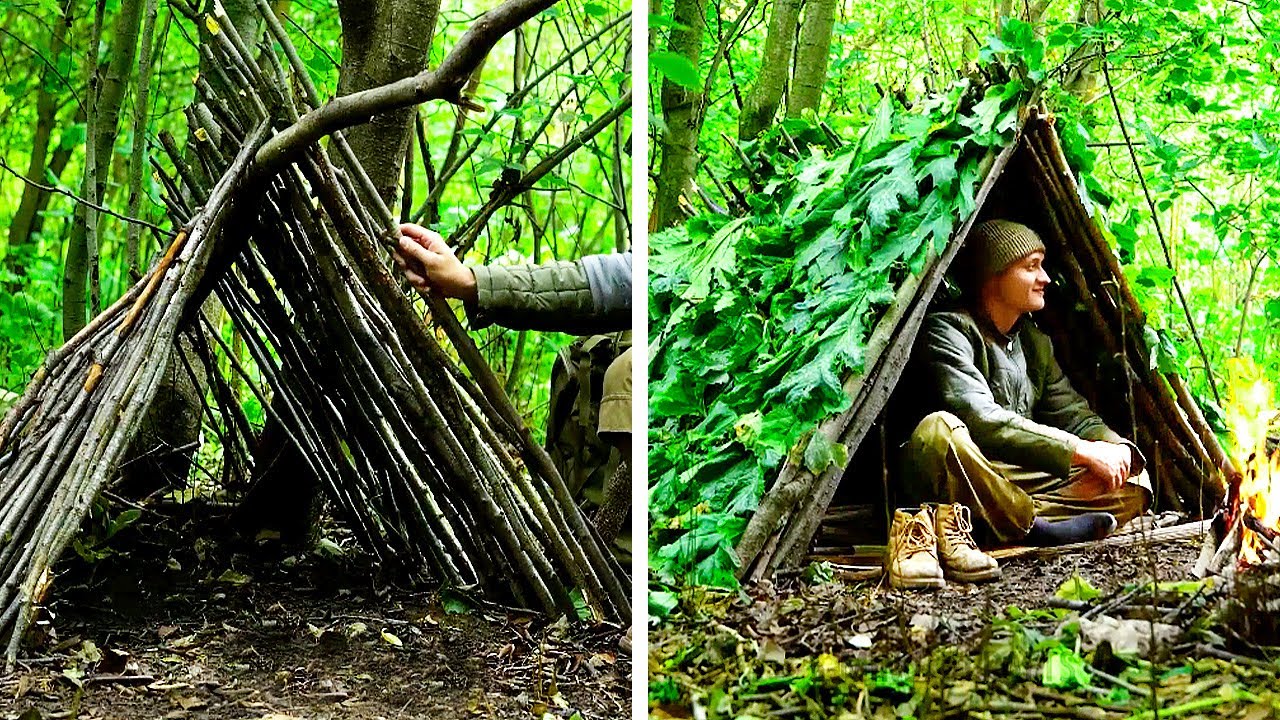 SIMPLE BUT GENIUS BUSHCRAFT PROJECTS FOR DIFFERENT CONDITIONS IN THE WILD 