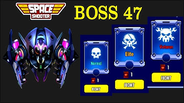 New Boss 47 All Levels No Revive | Space Shooter Direct Tutorial