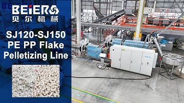 SJ120 SJ150 PE PP Flake Pelletizing Line, Rigid Flakes Pelletizing Machine - BEIER Group