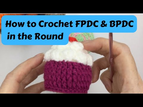 How to crochet Front Post and Back Post Double Crochet in the Round