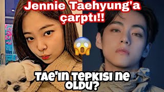 Jennie Taehyungun Poposuna Çarptı