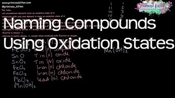Naming Compound Using Oxidation States -  Revision for A-Level Chemistry