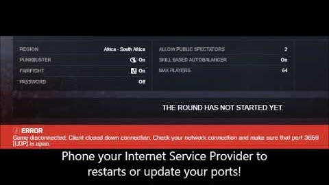 How to fix BF4 Server Problems 3659 UDP