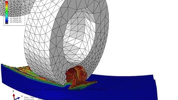 Abaqus CAE explicit orthogonal cutting 3D shell end milling PEEQ 3