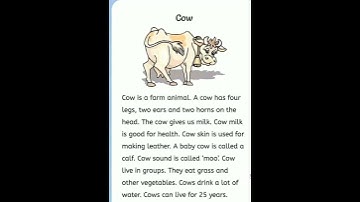essay on cow