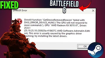 Battlefield 6 Keeps Crashing? 😱 DirectX Function Error Fix