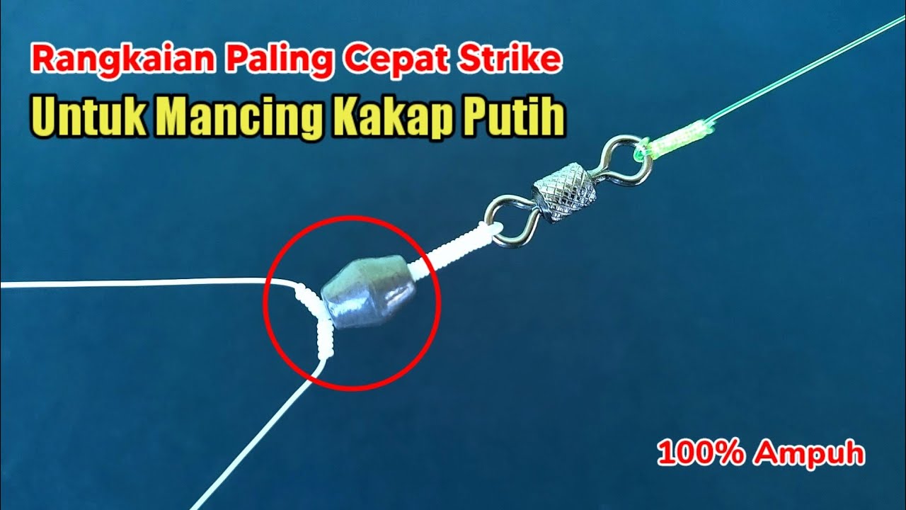 Rangkaian pancing kakap putih - 2 mata kail