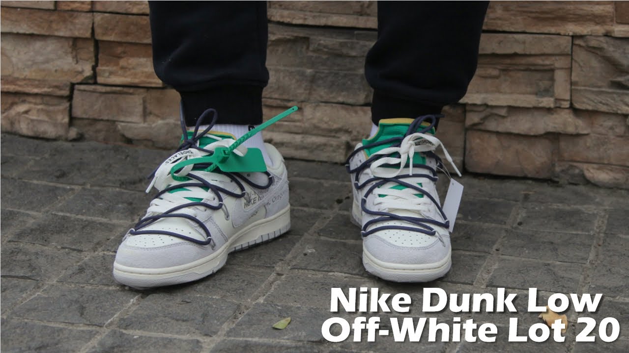 On Feet Quick Review of Nike Dunk Low Off White Lot 20