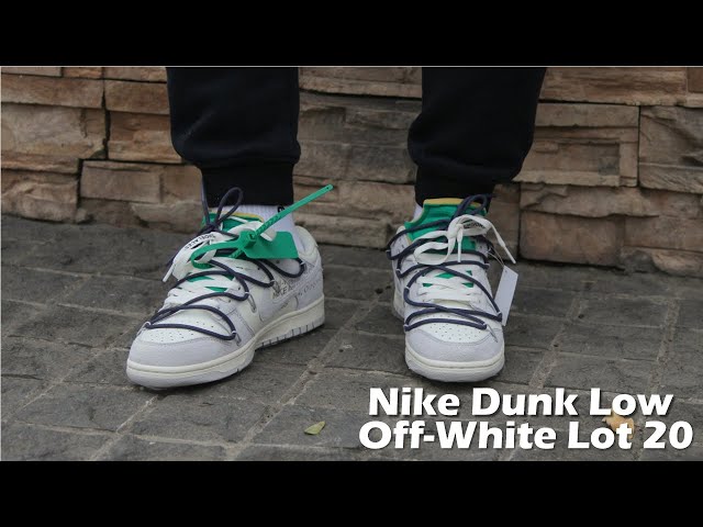 On Feet Quick Review of Nike Dunk Low Off White Lot 20 