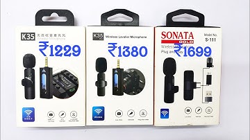 K35 Wireless Microphone Dual User Wireless Mic for Recording Vlogging Interview Instagram & YouTube