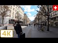 City center walk in Geneva, Switzerland | Winter 2021【4K】