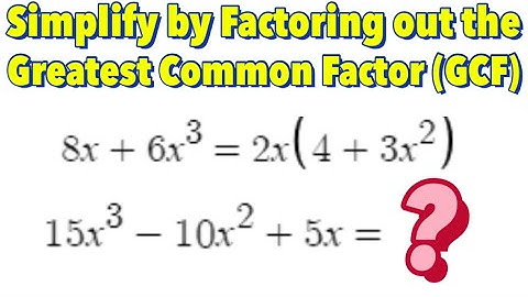 Simplifying Expression by Factoring Out the GCF or the Greatest Common Factor