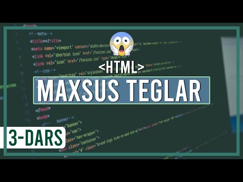 HTMLda maxsus teglar (bgcolor, text, fontface, size) | 3-dars