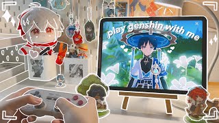 ☁️ playing genshin impact on a cozy summer night, ipad setup | sumeru ambience (asmr) screenshot 5