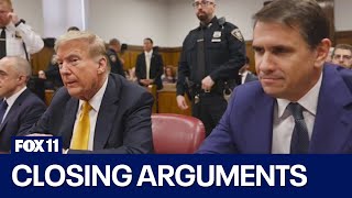 Closing arguments begin in Trump hush money trial
