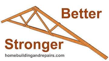 How To Build Roof Trusses Without Plywood Gussets or Gang Nail Connectors For Small Homes or Sheds
