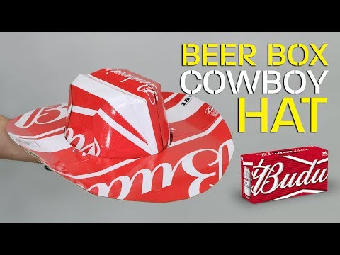 Make an 18 Pack Beer Box Cowboy Hat