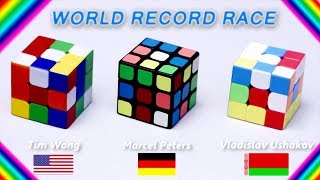 Rubik&#39;s Cube World Record Race | Fewest Moves