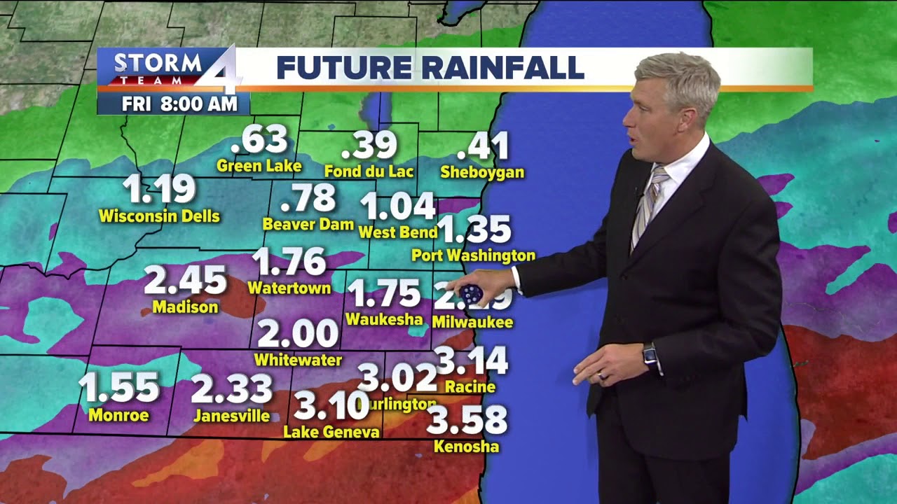 Rain showers Wednesday night into Thursday - YouTube