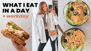 Vegan What I Eat in a Day + Workday vlog