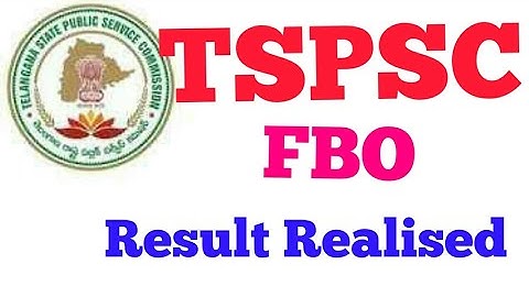 TSPSC FBO Result Realised