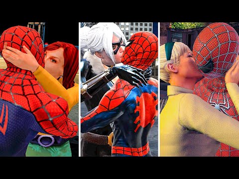 Evolution Of Kiss Scenes In Spider-Man Games | 2002 - 2022 | 4K ULTRA HD