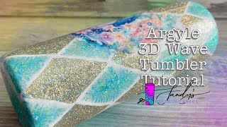 Argyle 3D Wave Tumbler Tutorial | beginner friendly