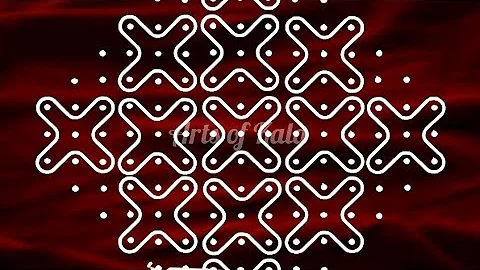 15 to 3 Dots Sikku Kolam for Beginners | Easy Kambi Kolam | Margazhi Melika Muggu