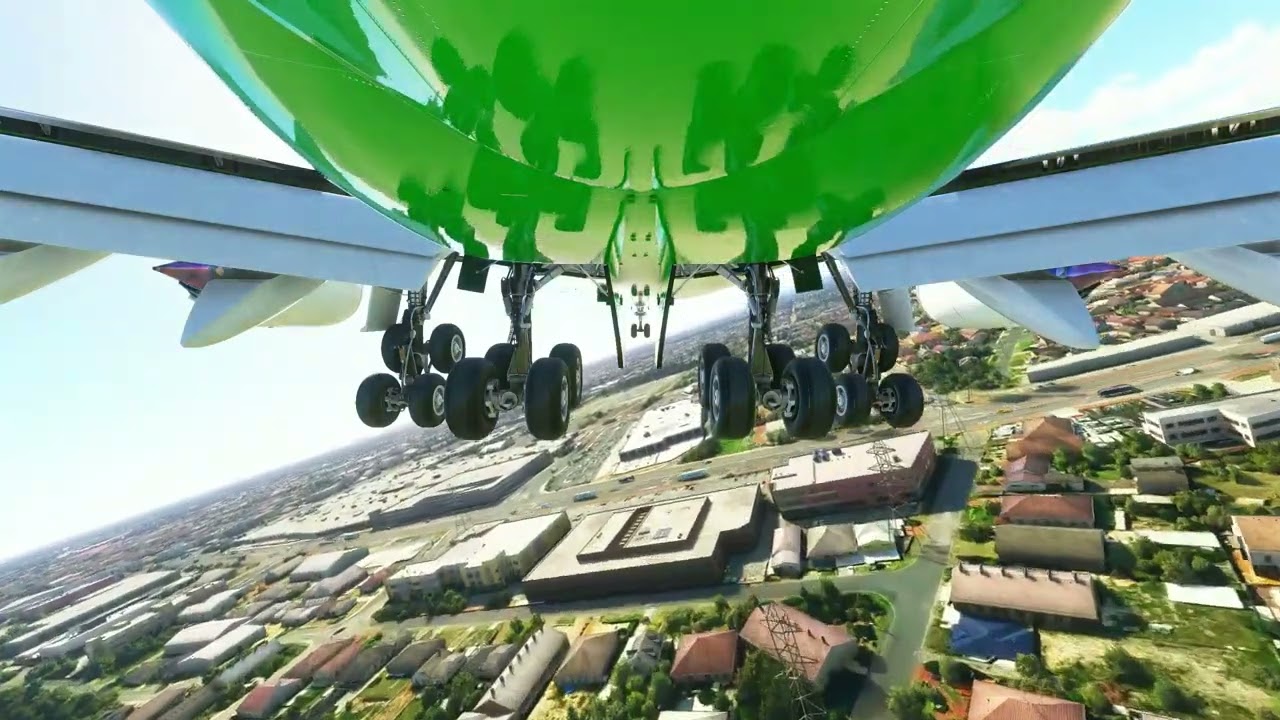 LANDING GEAR VIEW | B-747 Landing | 4K UHD | MSFS